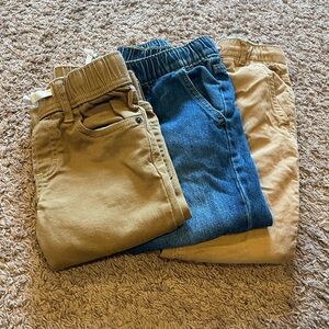 Size Kids Jeans Trio - Blue, Tan, Beige